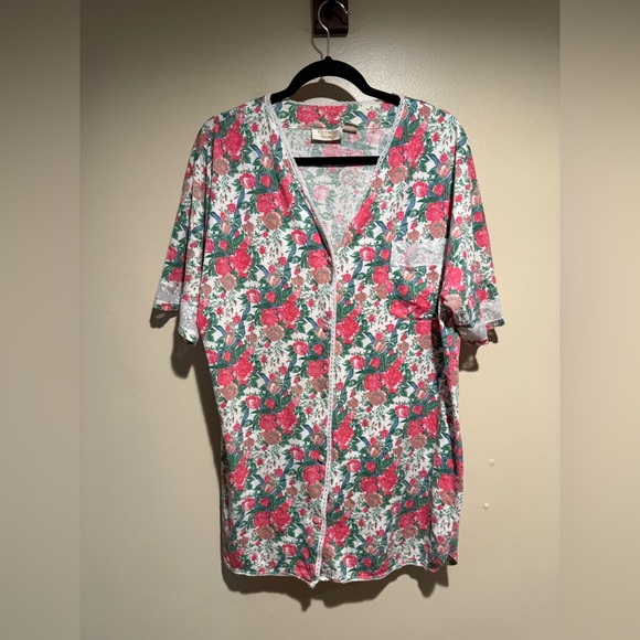 Vintage Gold Label Victoria's Secret Floral Nightgown Sleep Shirt M/L - Picture 7 of 10